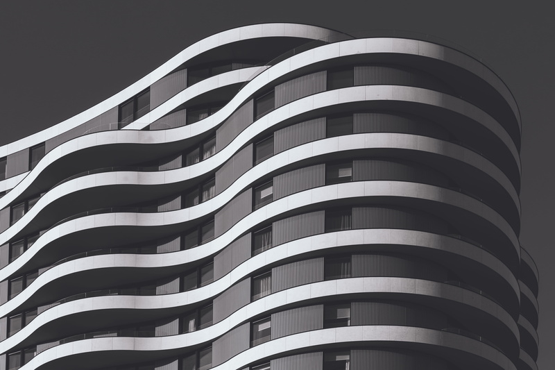 rise, backgrounds, waves, london, abstract, concrete, commercial, photo, full frame, design, gray, modern, building exterior, city, low angle view, office building exterior