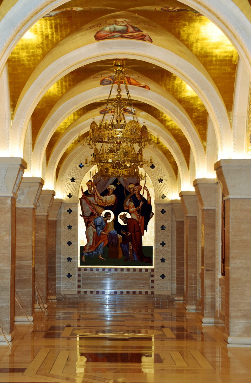 place of worship, travel, building, sava, indoors, ornate, belgrade, ceiling, no people, altar, dom, architecture, representation, europe, arch, belief
