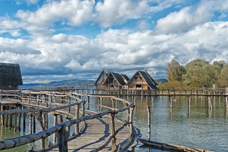 pier, water, fence, building, wood - Material, outdoors, house, museum, sea, lake constance, tranquility, building exterior, nature, day, built structure