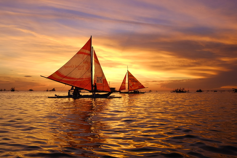 red, brown, floating, malay, sailboat, beauty in nature, transportation, sailing, canvas, body, mode of transportation, horizon over water, sea, nautical vessel