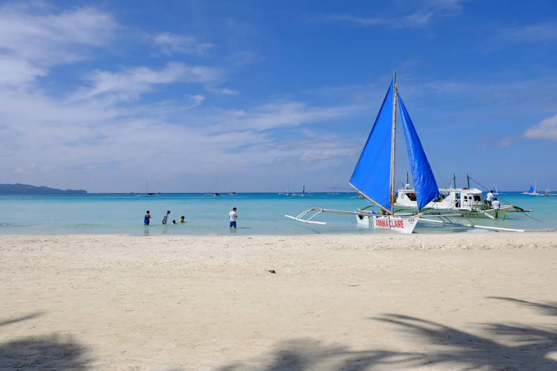 beauty in nature, lifestyles, horizon over water, horizon, scenics - nature, boracay, transportation, outdoors, white beach, sky, day, sailboat, nautical vessel