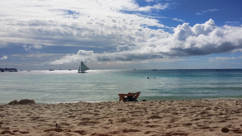 nature, beauty in nature, summer, water, Yacht, scenics - nature, cloud - sky, Beach, Boracay, turquoise colored, horizon, healing, tranquil scene, day
