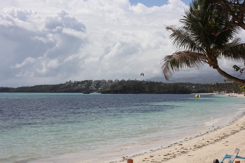 summer, palm tree, tranquility, beach, boracay, incidental people, ocean, beauty in nature, tropical climate, land, sand, boracay island, sky, coastline