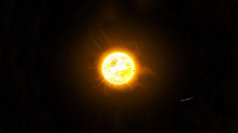 sun, hd, things, perspective, sunrays, burning, 1080P, putting, planets