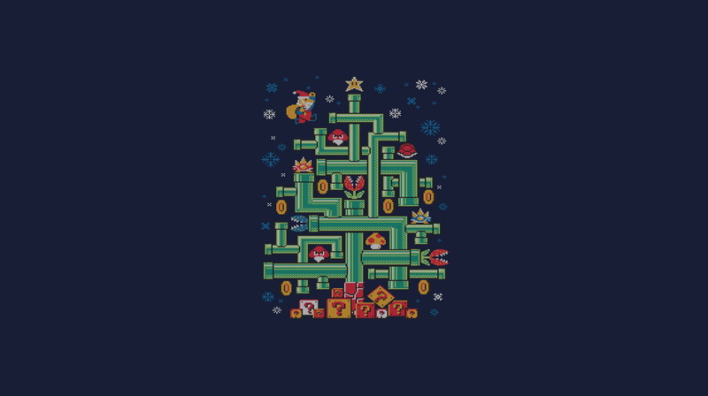 Minimalism, 1080P, Super Mario, By Djkopet, Art, Tree, Mario!, Mario, New Year, It’s-A Tree Mario!, Djkopet, Pipe