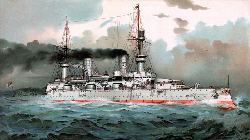 Warships, 8K, SMS Kaiser Wilhelm II, Battleship, German Navy