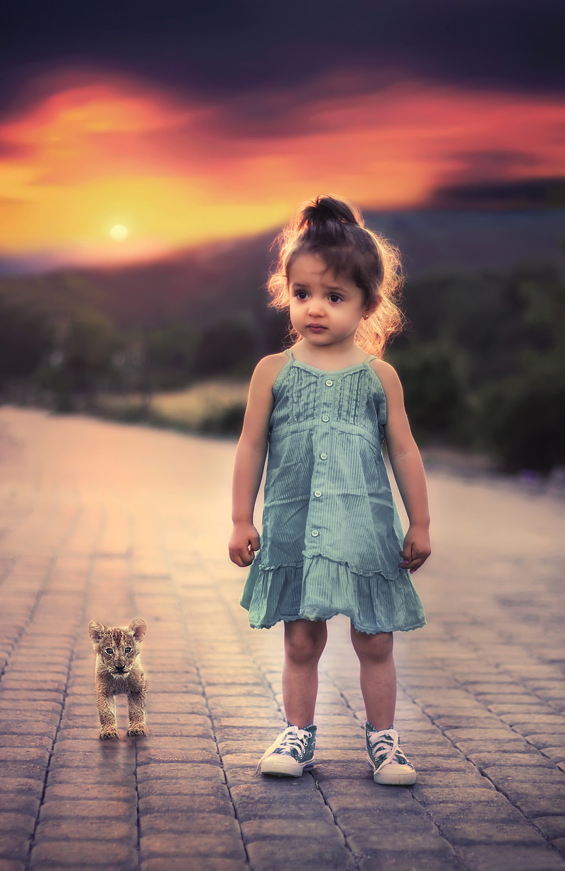 cute girls, shubh, children, people, 4K