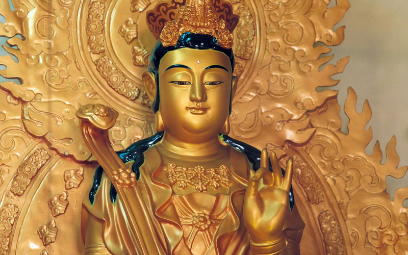 place of worship, sculpture, hindu, no people, body, Lord Buddha, built structure, 1080P, creativity, statue, lord, art and craft, close-up, gold colored
