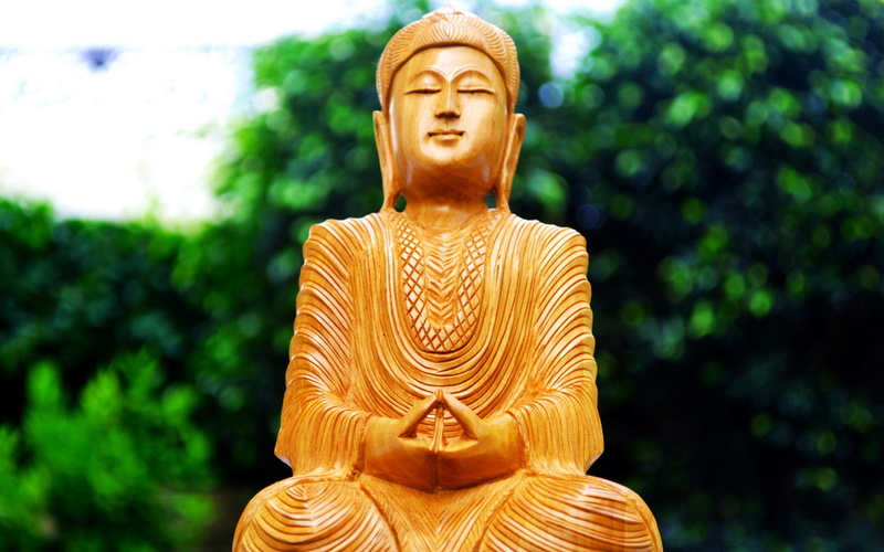creativity, day, background, representation, meditating, craft, religion, tree, male likeness, gautama, art and craft, 4K, sculpture, belief, nature, green