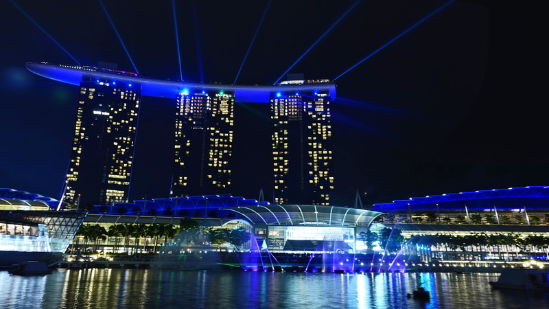 marina, nature, bright, river, hotel, outdoors, luxury, bay, lighting equipment, tourism, nightlife, motion, no people, skyscraper, building, vibrant, blue