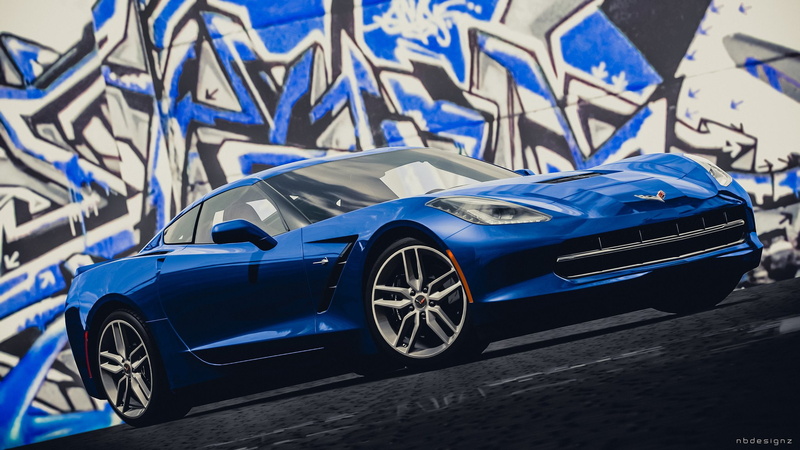 cars, chevy, stingray, 1080P, bleu, supercars, chevrolet, corvette, usa, muscle, blue, convertible