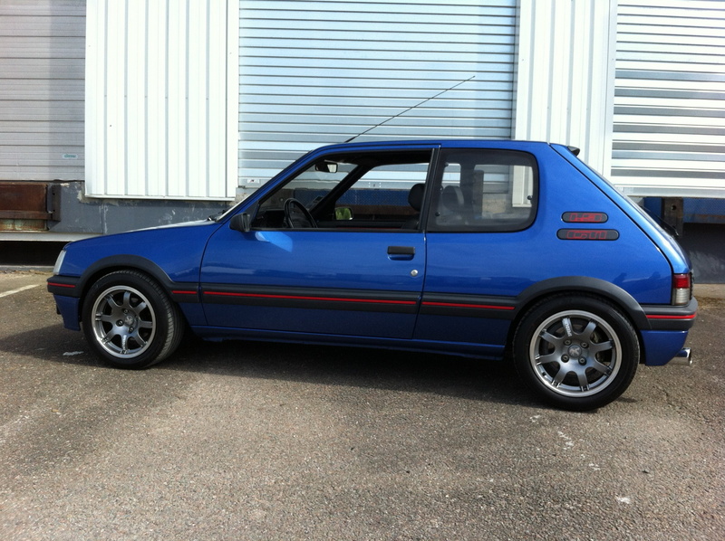 french, peugeot, blue, gti, bleu, coupe, cars, 205, 2K