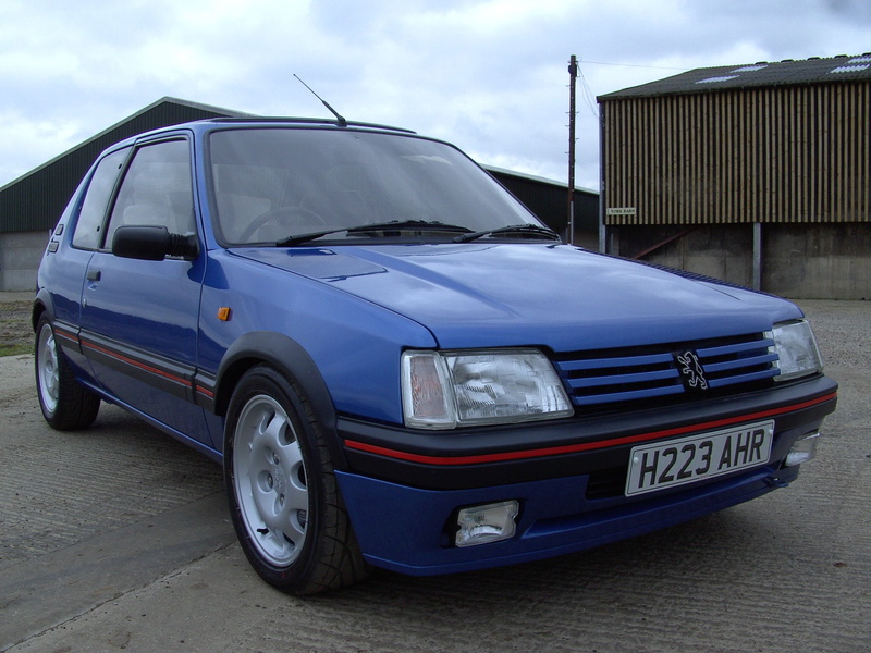 coupe, french, blue, cars, bleu, gti, 1080P, 205, peugeot