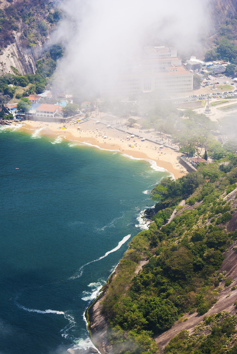 mountain, water, aerial view, famous Place, beauty in nature, travel, Rio De Janeiro, ocean, Beach, forest, tranquility, sea, rio, nature, clouds, tree