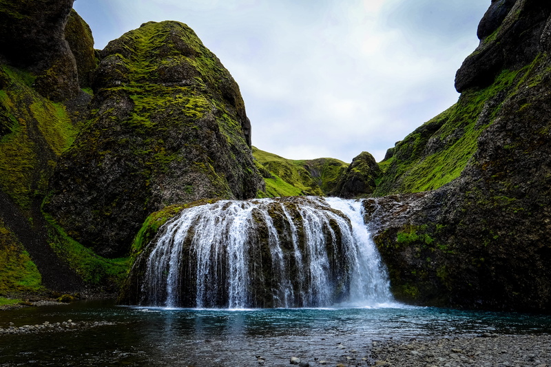 idyllic, rock, waterfalls, plant, stream, stones, landscape, power in nature, non-urban scene, building, range, beach, rock - object, near, scenics - nature
