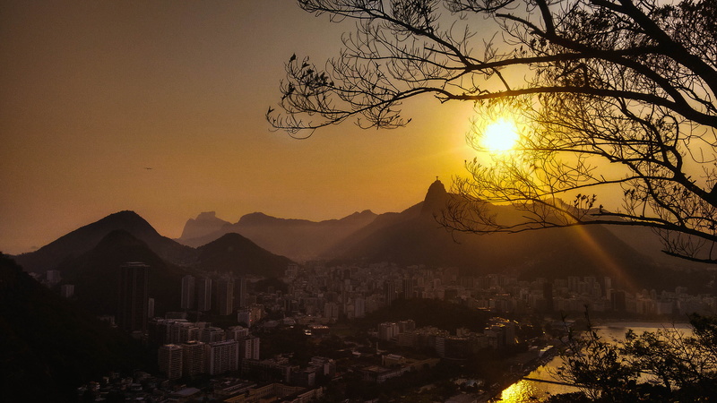 scenics - nature, sun, cityscape, nature, no people, architecture, built structure, sunset, sunlight, building exterior, tranquility, 2K, rio de janeiro