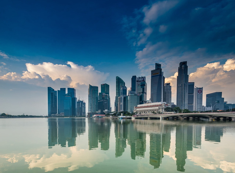 high-rise building, body of water, tall - high, office Building, cloud - sky, office, office building exterior, building Exterior, architecture, building