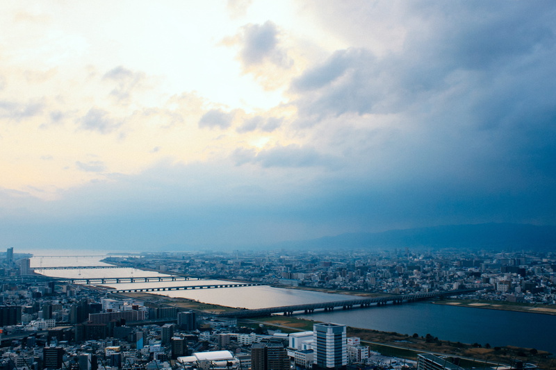 Osaka, urban Scene, cloud - Sky, cityscape, high angle view, aerial View, city life, architecture, outdoors, urban Skyline, 4K, nature, skyscraper, building Exterior