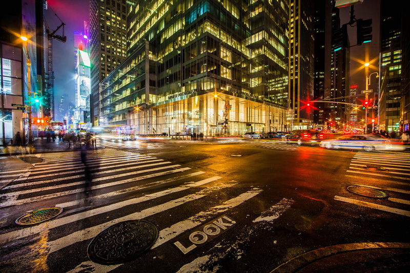 communication, One Bryant Park, lane, New York, nightlife, tower, white, the city, neon Light, road, land vehicle, rain, china - East Asia, outdoors, Bank Of America Tower