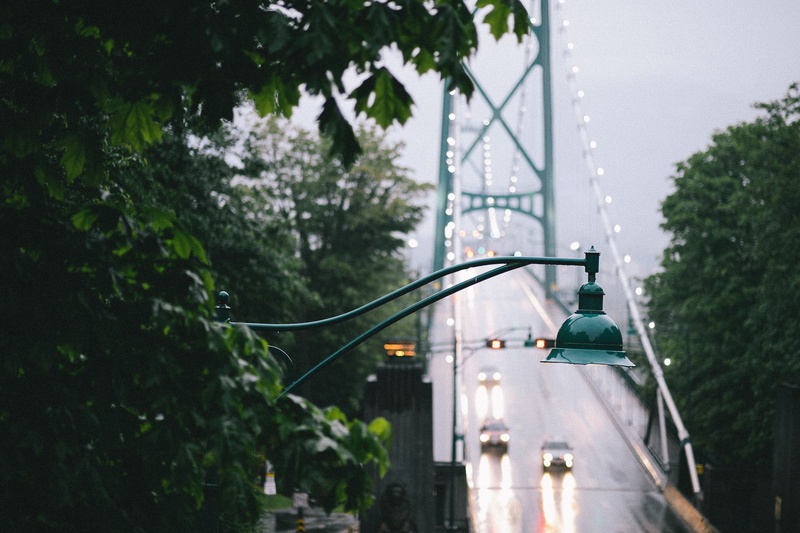 4K, landscape, closeup, bridge, city, urban, trees, Vancouver