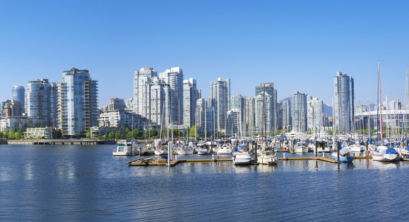 harbor, building, water, city, nautical vessel, sky, apartment, vancouver, beside, buildings, office building exterior, boats, urban, residential district