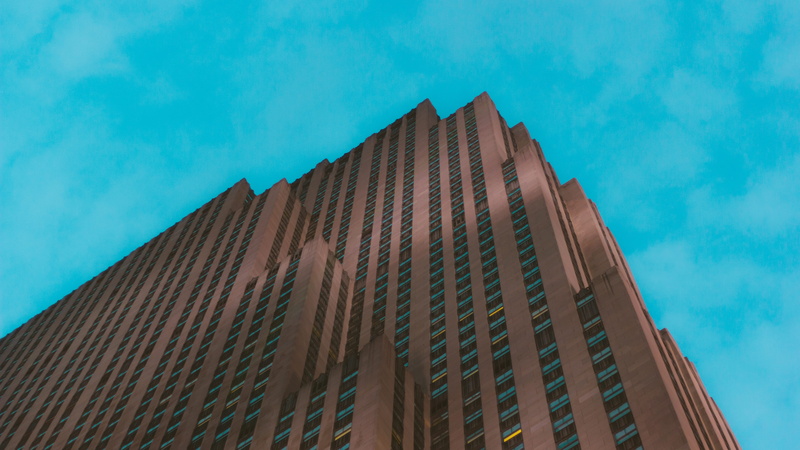 building exterior, tall - high, residential district, window, high rise, cloud - sky, city, built structure, architecture, skyscraper, no people, 30 rock