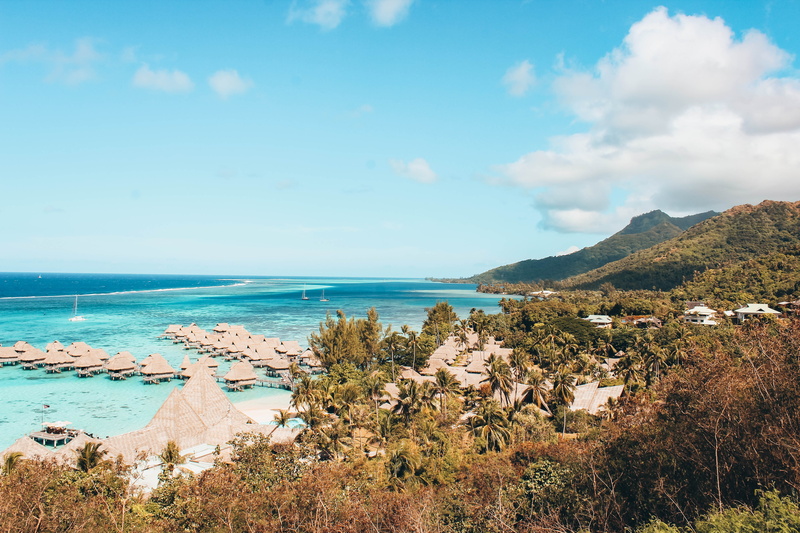 sea, Moorea, daylight, french polynesia, horizon over water, summer, high angle shot, paradise, nature, 5K, scenic, landscape, scenics - nature, tranquility