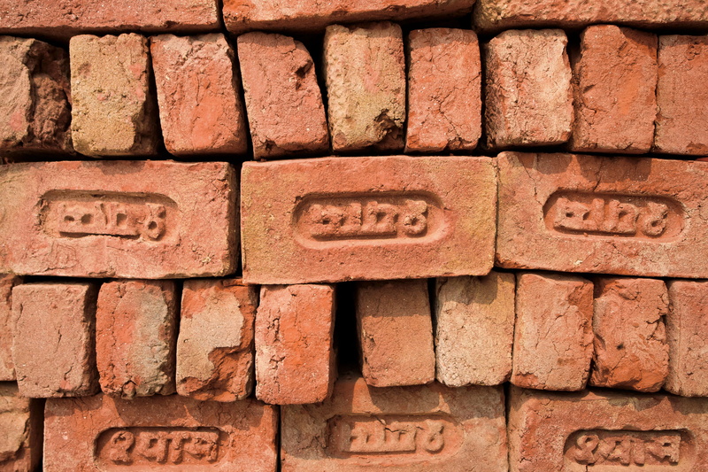 Indian, brick, text, communication, no people, full frame, day, Brick, brick wall, brown, arrangement, architecture, red, textured, alphabet, pattern, 4K