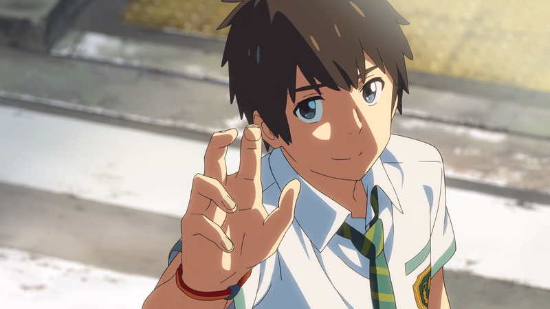 day, Makoto Shinkai , looking at camera, outdoors, childhood, standing, lifestyles, young adult, women, architecture, nature, Kimi no Na Wa, real people