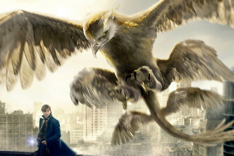 men, animal wildlife, animals in the wild, real people, people, 2016 movies, digital composite, city, sky, fantastic beasts and where to find them, vertebrate