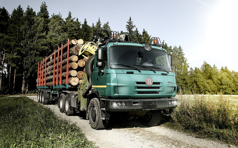 madera, transportation, camion, day, land vehicle, 1080P, motion, outdoors, no people, sunlight, troncos, green color, road, field, motor vehicle, nature