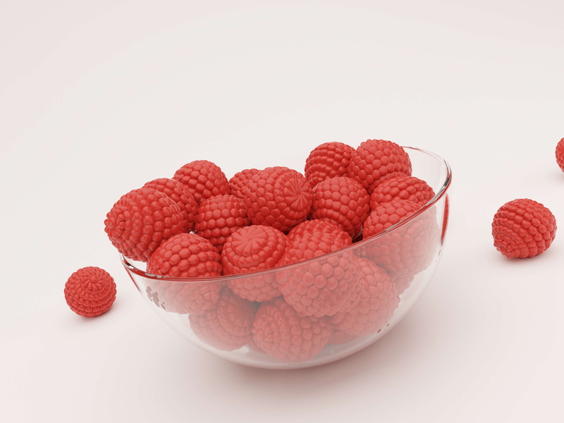 healthy lifestyle, group, model, creative, red fruits, healthy eating, mulberries, no people, glass bowl, raspberry, fruit, large group of objects, 3ds max