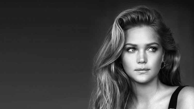 teenager, portrait, studio shot, monochrome, hair, Esti Ginzburg, black background, looking away, women, beauty, young adult, looking at camera, contemplation