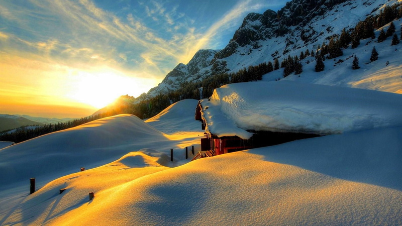 cold temperature, snowy, environment, sunset, snow, no people, mountain range, tranquil scene, winter, lens flare, sun, snowcapped mountain, cloud, landscape