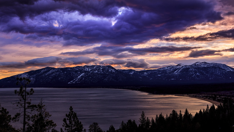 sunset, tranquil scene, cold temperature, winter, non-urban scene, beauty in nature, cloud - sky, mountain range, outdoors, mountain peak, 2K, landscape