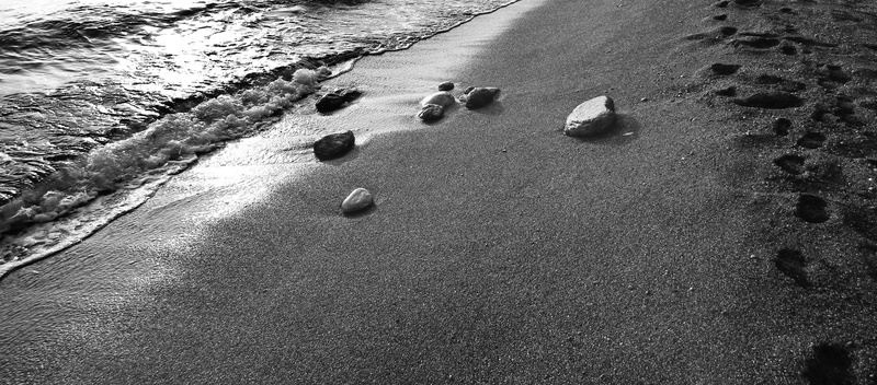 liguria, punta corvo, sea, italy, solid, nature, tranquil scene, scenics - nature, sand, no people, sport, water, sunlight, tranquility, black and white