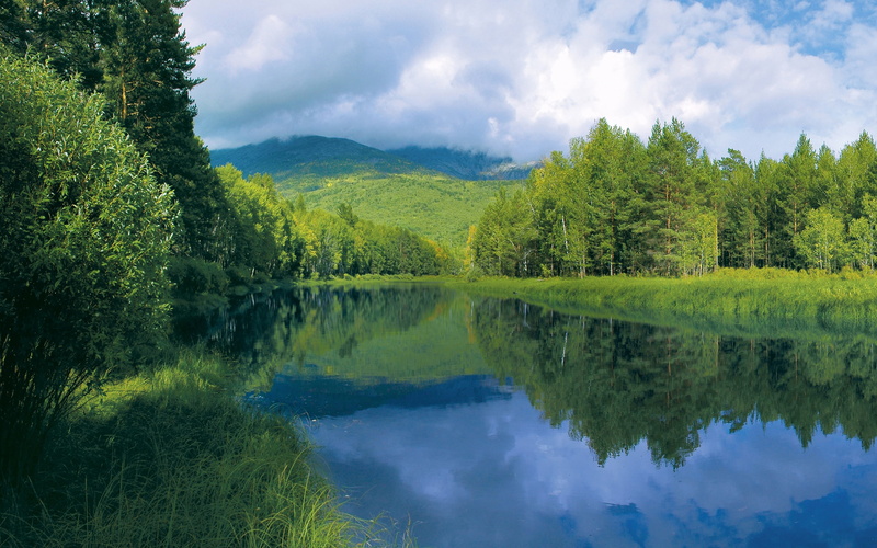 reflection lake, lake, autumn, non-Urban Scene, day, pond, 2K, waterfront, sky, river, plant, rural Scene, tranquil Scene, cloud - Sky, reflection, travel
