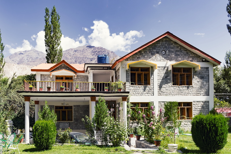 chief, outdoors, lawn, building, scene, khaplu, nature, tree, green, beauty, sky, skardu, wood - material, architecture, minister, dilshadrazi, no people