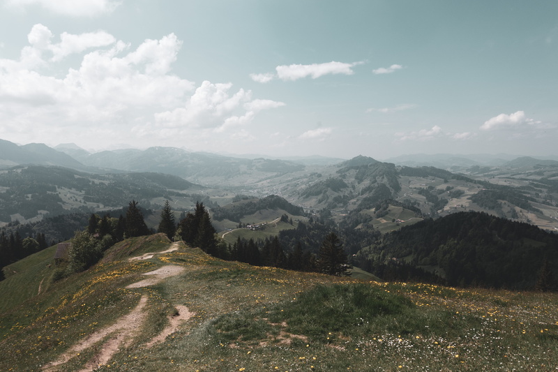 sky, scenics - nature, cloud - sky, outdoors, 5K, landscape, switzerland, tree, hill, view, tranquil scene, environment, non-urban scene, mountain peak
