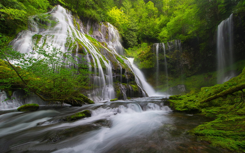falls, landscape, 1080P, creek, washington, panther, summer, children, photography