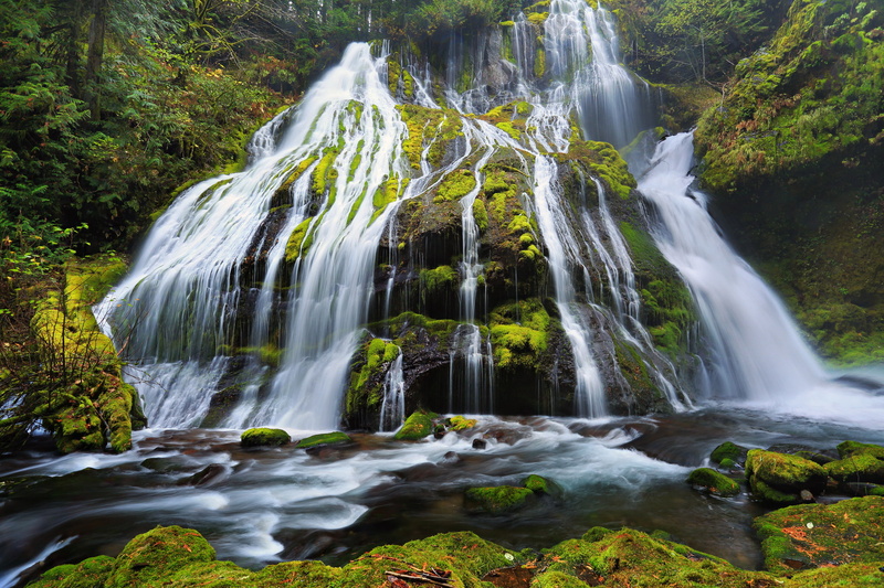1080P, Oregon, stones, moss, Columbia River Gorge, Panther Creek Falls