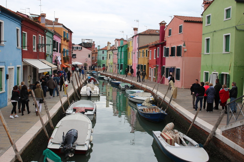 strollers, channel, boats, nautical Vessel, boat, large group of people, transportation, nature, venice - Italy, house, women, via, travel, architecture