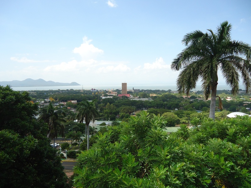 building, horizon, city, tropical climate, plant, green color, nicaragua, cloud - sky, panoramic, beauty in nature, mountain scenery, trees, green, day