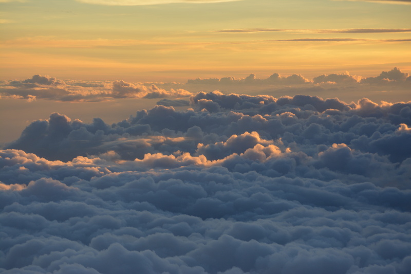 idyllic, beauty in nature, above, orange color, cloud - sky, aerial view, sky, cloudscape, no people, dramatic sky, 5K, sunset, non-urban scene, romantic sky