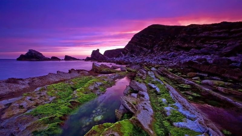 non-urban scene, rock, beauty in nature, sky, tranquil scene, tranquility, 1080P, sunset, sea, land, no people, horizon over water, cliff, nature, download nature  for pc 1920x1080