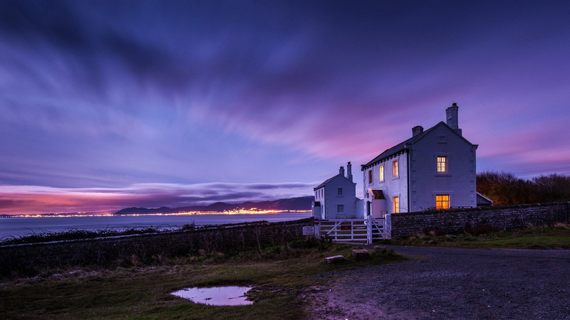 built structure, building, night, purple, dusk, sunset, nature, dramatic sky, sky, building exterior, scenics - nature, illuminated, beach, no people, download nature  for pc 1920x1080