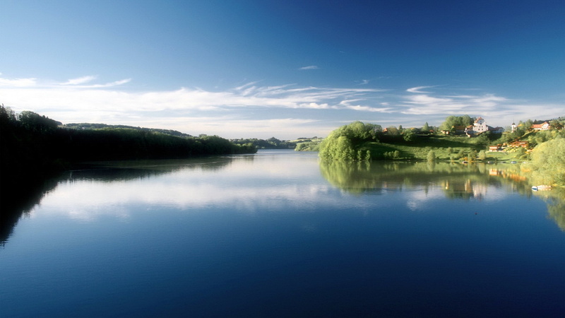 tranquil scene, tree, landscape, scenics - nature, nature full hd image 1920x1080, blue, sky, idyllic, plant, 1080P, water, cloud - sky, reflection, lake