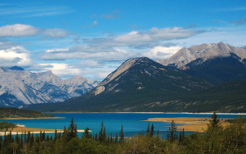 mountain, nature, outdoors, beauty in nature, lake, idyllic, snowcapped mountain, 1080P, landscape, water, environment, download full size nature  1920x1200