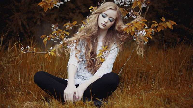 beauty, pc  girl 1920x1080, beautiful woman, young women, 1080P, young adult, fashion, blond hair, contemplation, hairstyle, land, nature, long hair, one person