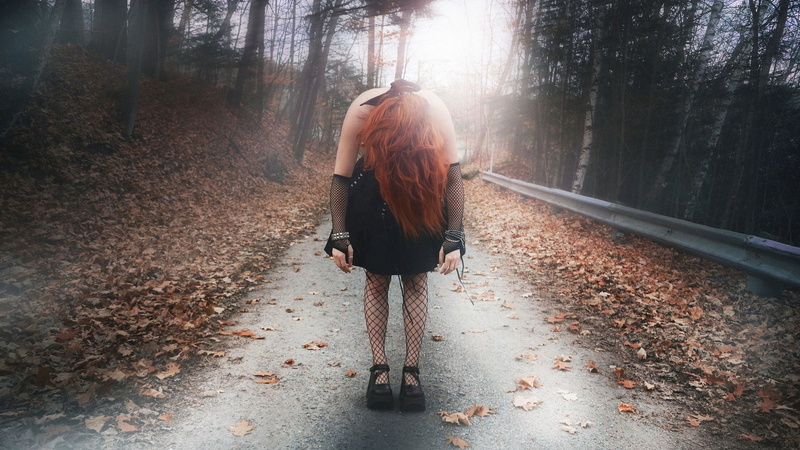 leisure activity, direction, autumn, warm clothing, 1080P, transportation, pc  girl 1920x1080, rear view, adult, women, the way forward, full length, nature